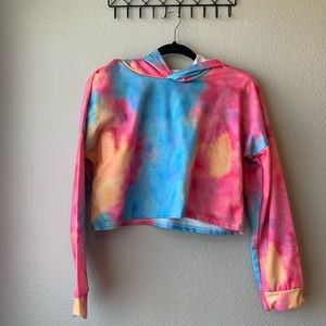 tye dye crop sweatshirt